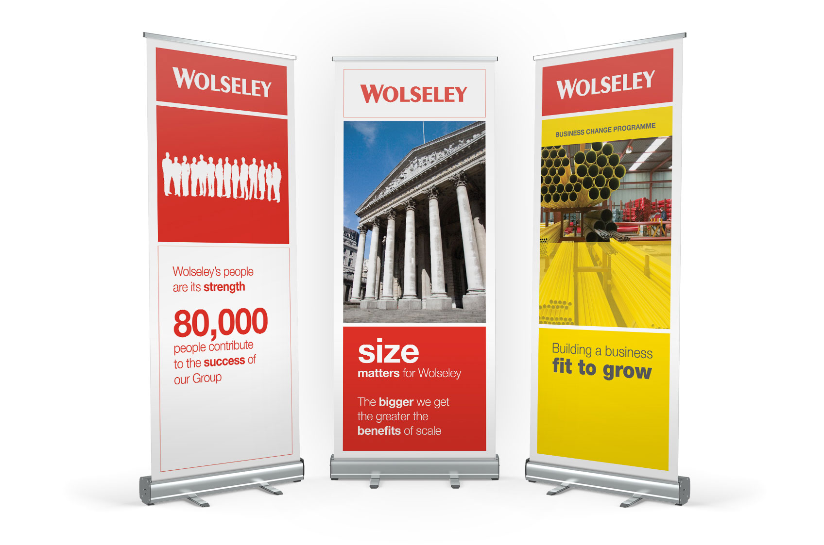 Pull-up banner stands for Wolseley - Event Graphics